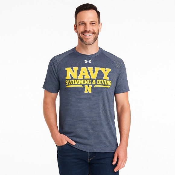 Under Armour Other - EUC Under Armour NAVY Swimming & Diving Tee – Size XL - W28